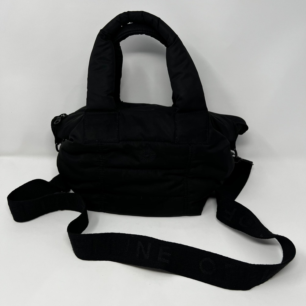 OFFLINE by Aerie Love Puff Mini Black Quilted Tote Crossbody Bag - Picture 6 of 6